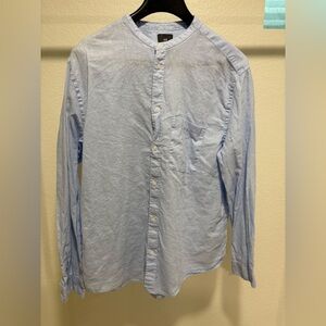 Linen Blend Grandad Shirt